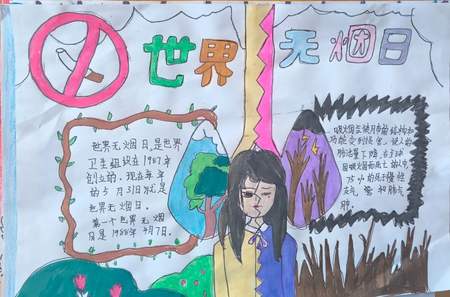 学生无烟日“禁烟”健康宣传手抄报（4张）