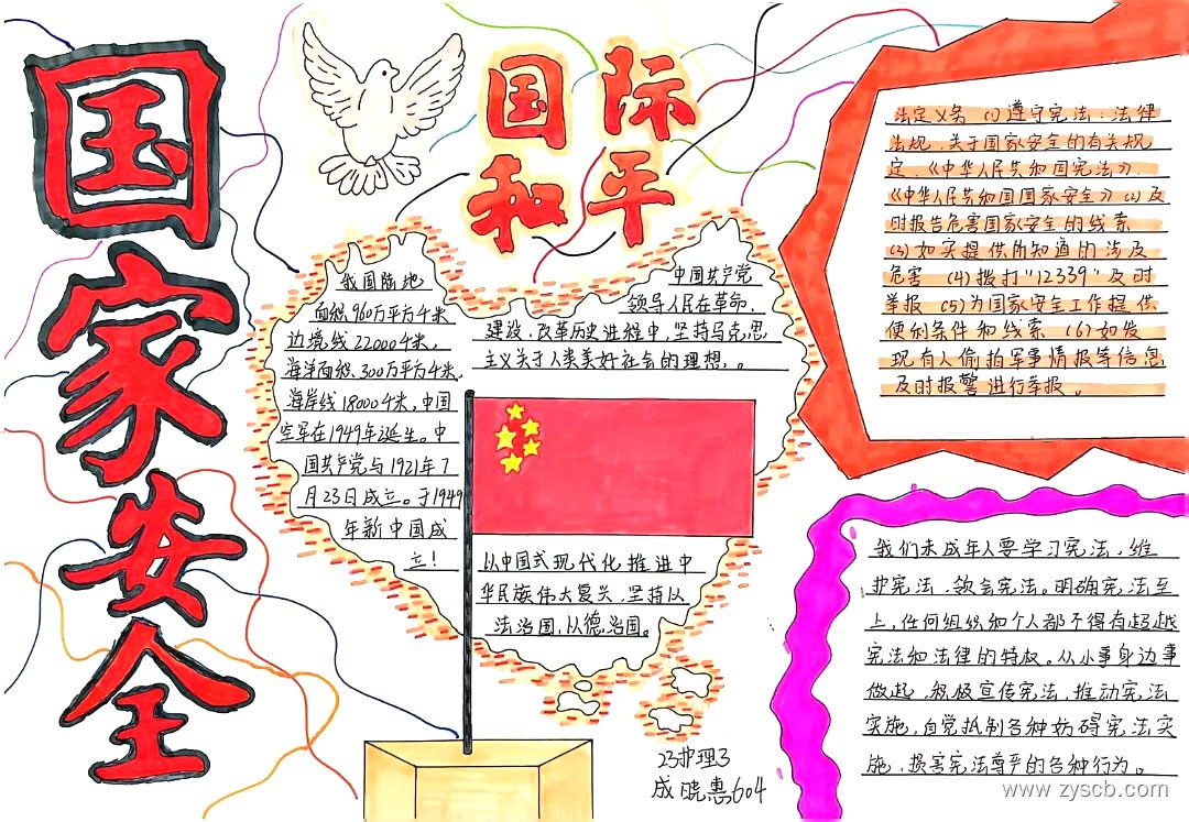 国家安全在我心 415国家安全教育手抄报简单好画-第8张
