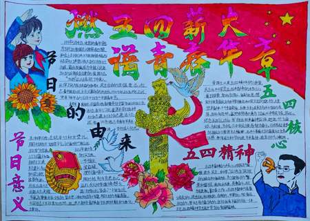 五四精神，革命先锋||青年节手抄报高清作品（8张）